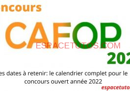 INFOS CONCOURS CAFOP 2022