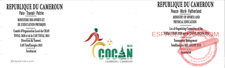 REGISTRATION FORM FOR VOLUNTEERS WITHIN THE FRAMEWORK OF THE ORGANISATION OF THE TOTALENERGIES AFCON 2021