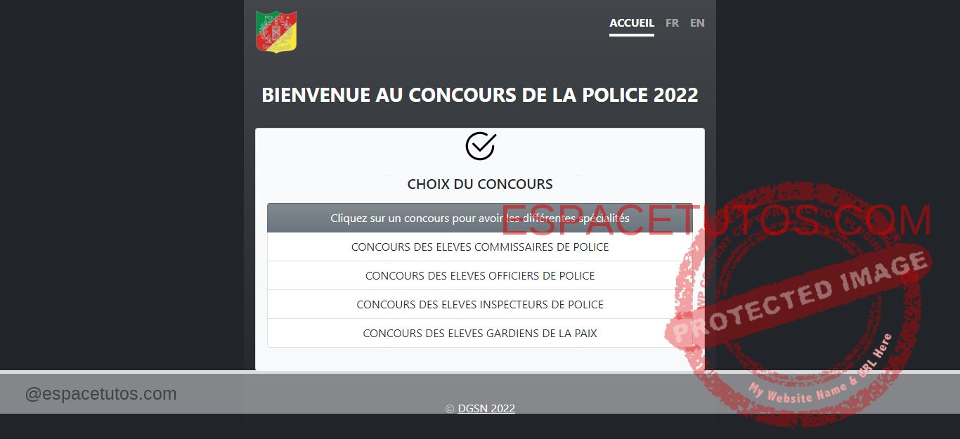 DGSN Police Nouveau site dInscription en ligne concours police cameroun 2022