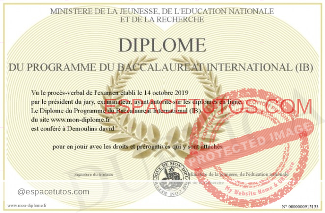 Diplome du Programme du Baccalaureat International IB