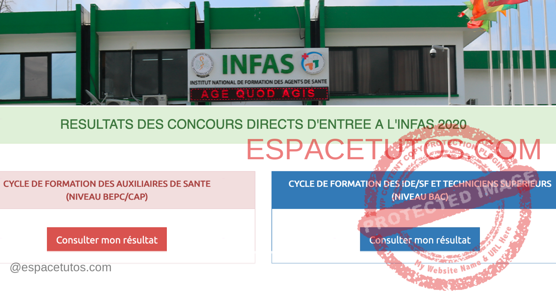 Resultats définitifs INFAS session 2023 disponibles en ligne ci www.infas.ci 2023 cote d'ivoire.